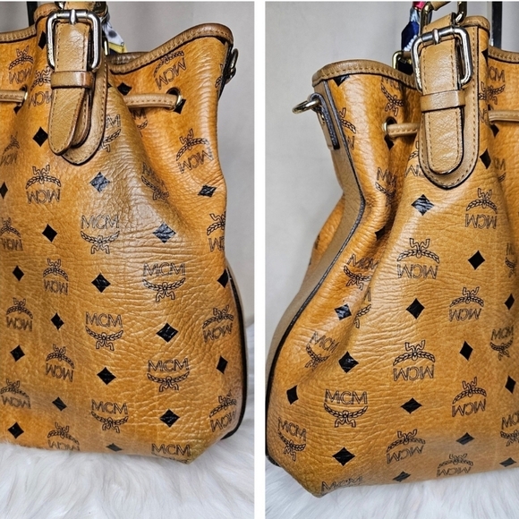 🔹️ MCM 🔹️VISETOS BUCKET/ HANDBAG (missing strap) ✨️🤎 - Picture 5 of 12
